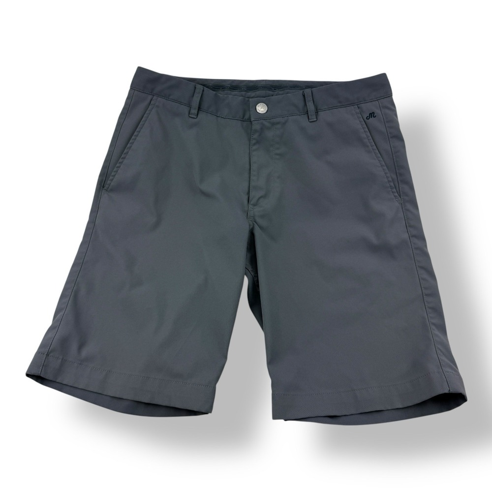 Bonobos Maide Golf Muted Stone Blue Flat Front Golf Shorts Size 32x9.5 Polyester